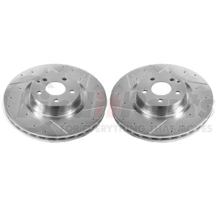 PowerStop Brakes EBR1265XPR Evolution® Disc Brake Rotor - Performance, Drilled, Slotted and Plated