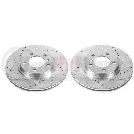 PowerStop Brakes EBR1413XPR Evolution® Disc Brake Rotor - Performance, Drilled, Slotted and Plated