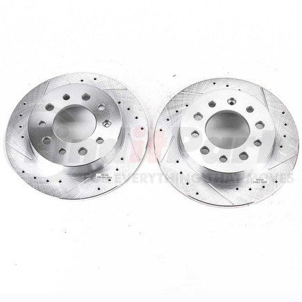 PowerStop Brakes JBR1137XPR Evolution® Disc Brake Rotor - Performance, Drilled, Slotted and Plated
