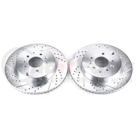 PowerStop Brakes JBR1398XPR Evolution® Disc Brake Rotor - Performance, Drilled, Slotted and Plated