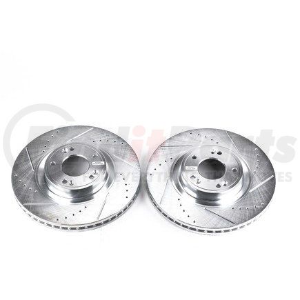 PowerStop Brakes JBR1375XPR Evolution® Disc Brake Rotor - Performance, Drilled, Slotted and Plated