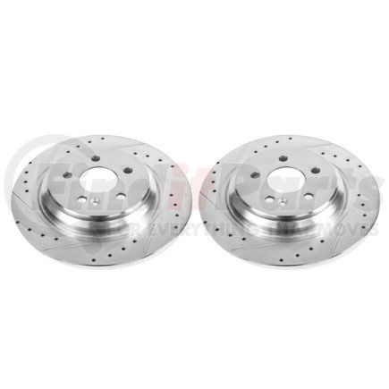 PowerStop Brakes EBR640XPR Evolution® Disc Brake Rotor - Performance, Drilled, Slotted and Plated