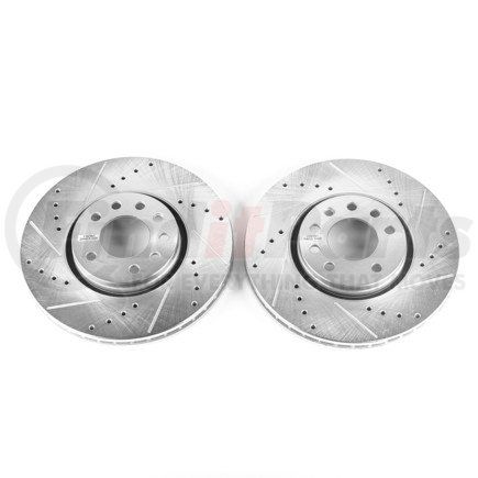 PowerStop Brakes EBR681XPR Evolution® Disc Brake Rotor - Performance, Drilled, Slotted and Plated