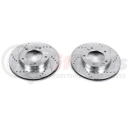 PowerStop Brakes JBR1512XPR Evolution® Disc Brake Rotor - Performance, Drilled, Slotted and Plated