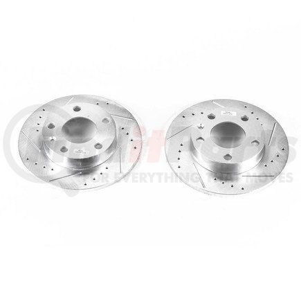 PowerStop Brakes EBR655XPR Evolution® Disc Brake Rotor - Performance, Drilled, Slotted and Plated