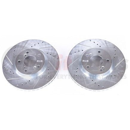 PowerStop Brakes JBR984XPR Evolution® Disc Brake Rotor - Performance, Drilled, Slotted and Plated