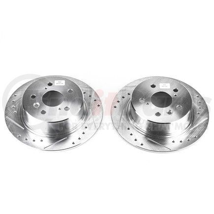 PowerStop Brakes JBR788XPR Evolution® Disc Brake Rotor - Performance, Drilled, Slotted and Plated