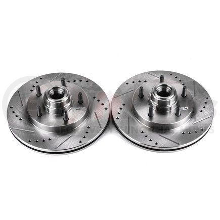 PowerStop Brakes AR8556XPR Evolution® Disc Brake Rotor - Performance, Drilled and Slotted