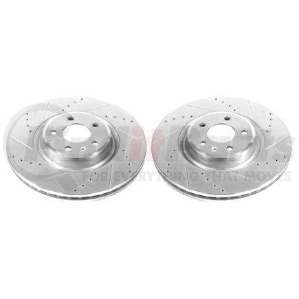 PowerStop Brakes EBR1210XPR Evolution® Disc Brake Rotor - Performance, Drilled, Slotted and Plated