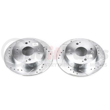 PowerStop Brakes JBR526XPR Evolution® Disc Brake Rotor - Performance, Drilled, Slotted and Plated