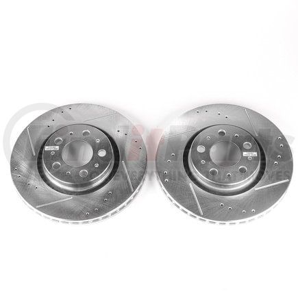 PowerStop Brakes EBR643XPR Evolution® Disc Brake Rotor - Performance, Drilled, Slotted and Plated