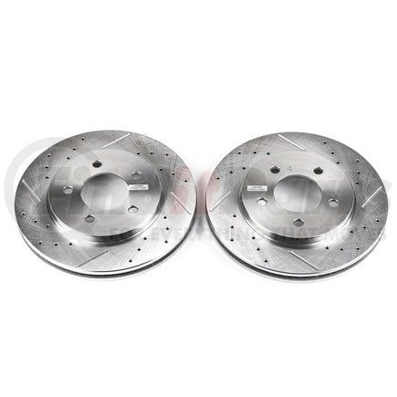 PowerStop Brakes AR8739XPR Evolution® Disc Brake Rotor - Performance, Drilled, Slotted and Plated
