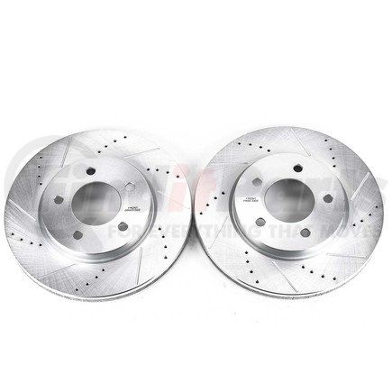 PowerStop Brakes AR8758XPR Evolution® Disc Brake Rotor - Performance, Drilled, Slotted and Plated