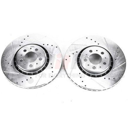 PowerStop Brakes EBR894XPR Evolution® Disc Brake Rotor - Performance, Drilled, Slotted and Plated