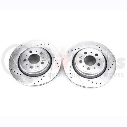 PowerStop Brakes EBR1077XPR Evolution® Disc Brake Rotor - Performance, Drilled, Slotted and Plated