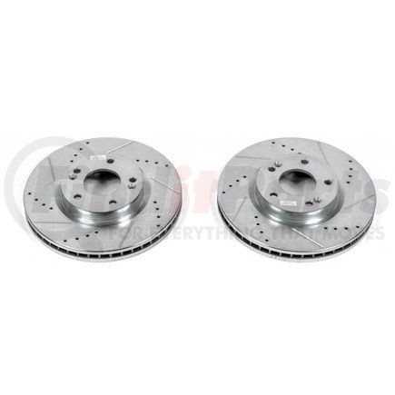 PowerStop Brakes JBR1328XPR Evolution® Disc Brake Rotor - Performance, Drilled, Slotted and Plated