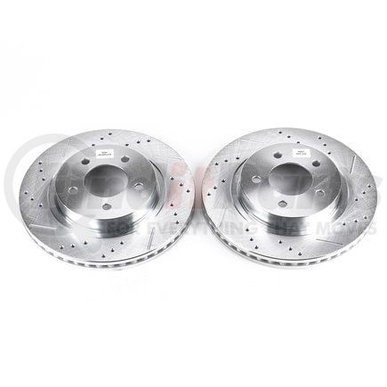 PowerStop Brakes AR8345XPR Evolution® Disc Brake Rotor - Performance, Drilled, Slotted and Plated