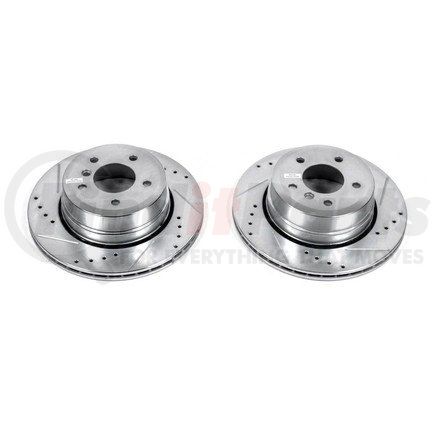 PowerStop Brakes EBR1022XPR Evolution® Disc Brake Rotor - Performance, Drilled, Slotted and Plated