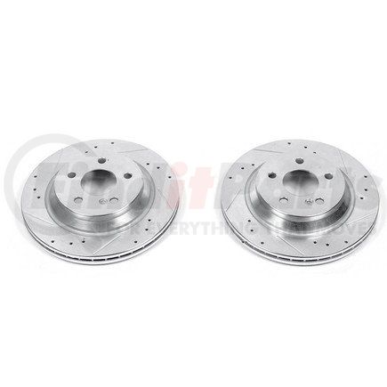 PowerStop Brakes EBR1051XPR Evolution® Disc Brake Rotor - Performance, Drilled, Slotted and Plated
