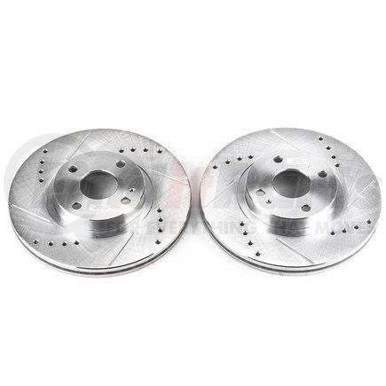 PowerStop Brakes JBR950XPR Evolution® Disc Brake Rotor - Performance, Drilled, Slotted and Plated
