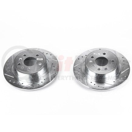 PowerStop Brakes EBR693XPR Evolution® Disc Brake Rotor - Performance, Drilled, Slotted and Plated