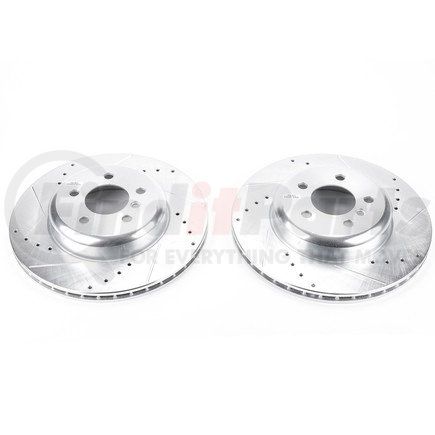 PowerStop Brakes EBR1416XPR Evolution® Disc Brake Rotor - Performance, Drilled, Slotted and Plated