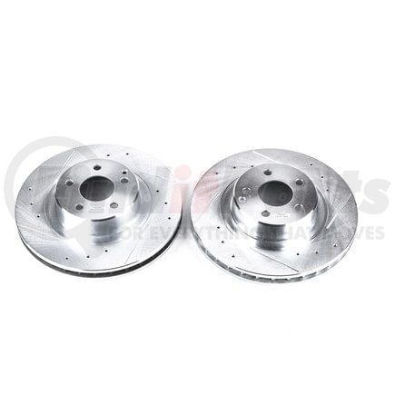 PowerStop Brakes EBR650XPR Evolution® Disc Brake Rotor - Performance, Drilled, Slotted and Plated