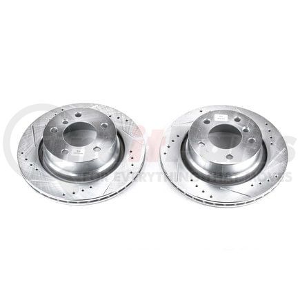 PowerStop Brakes EBR670XPR Evolution® Disc Brake Rotor - Performance, Drilled, Slotted and Plated