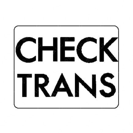 Check Transmission Indicator Lens