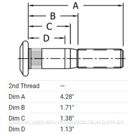 Drive Axle Wheel Hub Stud