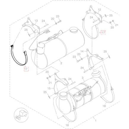 Freightliner Cascadia Exhaust Muffler Strap