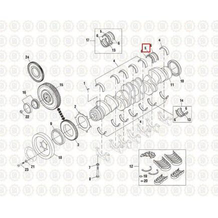 Engine Crankshaft Main Bearing Thrust Bearing