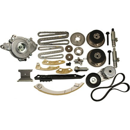 Engine Timing Chain and Accessory Drive Belt Kit with Water Pump