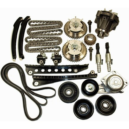 Ford Engine Timing Chain and Accessory Drive Belt Kit with Water Pump