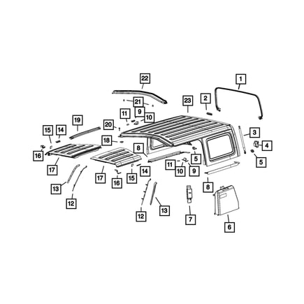 Jeep TJ Hard Top Bolt