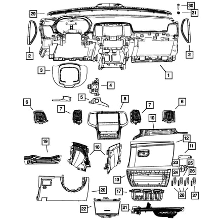Glove Box Handle