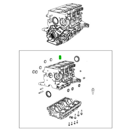 Pontiac Engine Cylinder Head Dowel Pin