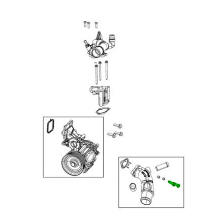 Engine Water Pump Inlet Bolt