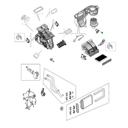 HVAC Heater Fan Motor Screw