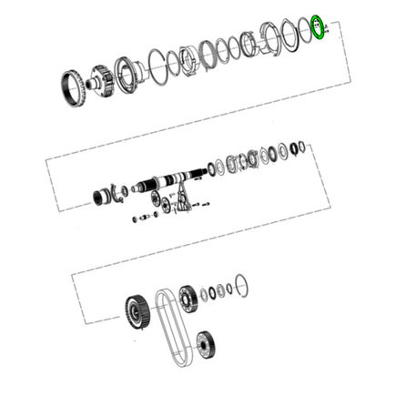 Transfer Case Output Shaft Bearing Retaining Ring