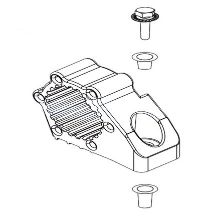 Engine Auxiliary Water Pump Mount