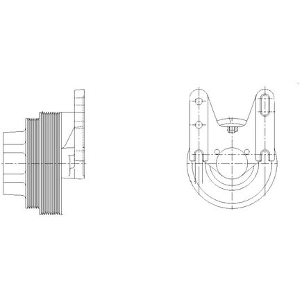 Engine Cooling Fan Clutch Pulley Bracket