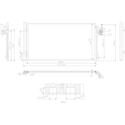 Volkswagen Jetta A/C Condenser and Receiver Drier Assembly