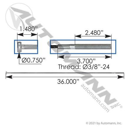 Air Brake Reservoir Mounting Cable