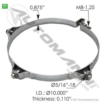 Exhaust Muffler Heat Shield Mounting Ring Bracket