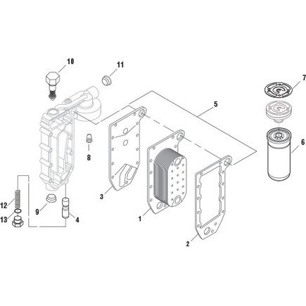 Engine Oil Cooler Core Assembly