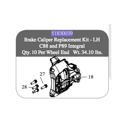 Disc Brake Caliper Repair Kit