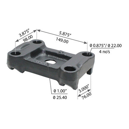 Leaf Spring Axle U-Bolt Plate