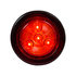 5622102 by BUYERS PRODUCTS - 2in. Red Round Marker/Clearance Light with 4 LED Kit (Includes Grommet)