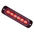 8892107 by BUYERS PRODUCTS - Strobe Light - 4.5inches Wide , Red/Clear,Dual Color Thin, LED